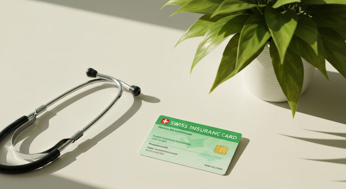 Schweizer Familie vergleicht Grundversicherungspraemien am Laptop